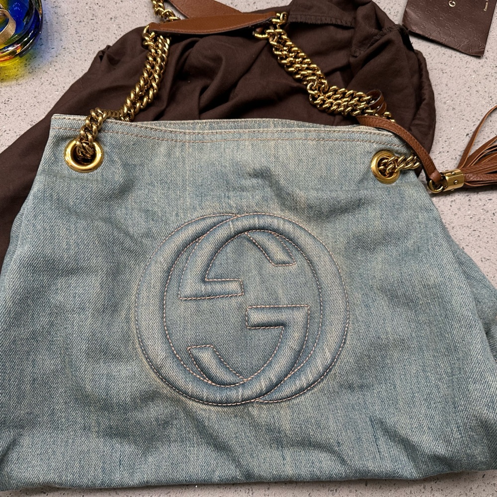 Vintage Gucci denim Soho bag